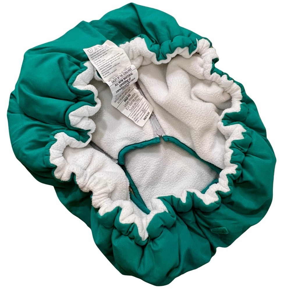 Cozy Cover Teal Infant Car Seat Cover w/ Fleece Lining Winter Baby Cover - Picture 5 of 5